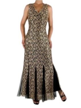 Candalite Formal Black & Gold
Long Gown Dress